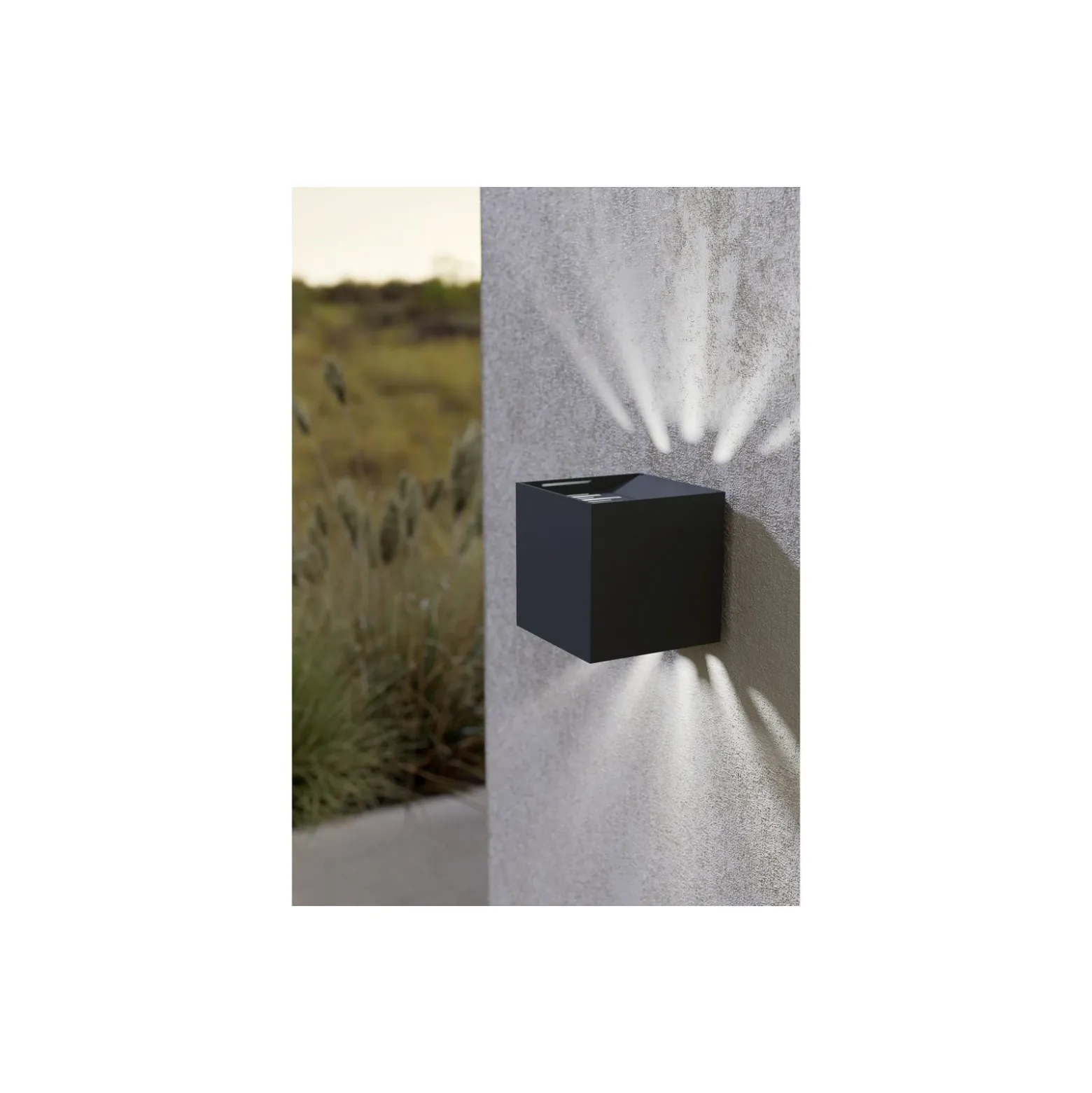 Eglo Vägglampa Calpi 2 Aluminium Antracit Up & Down 3.3W 340lm - 830 Varm Vit | IP54