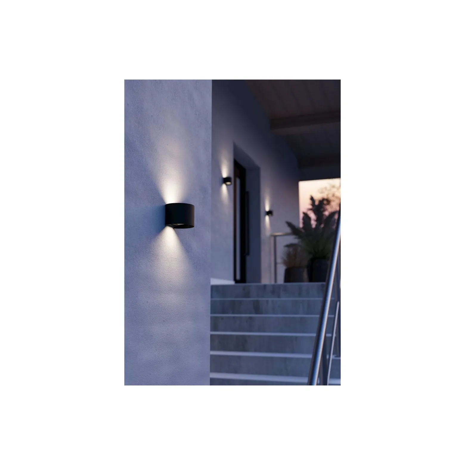 Eglo Vägglampa Calpino 3 Aluminium Svart Up & Down 2W 420lm - 830 Varm Vit | IP54