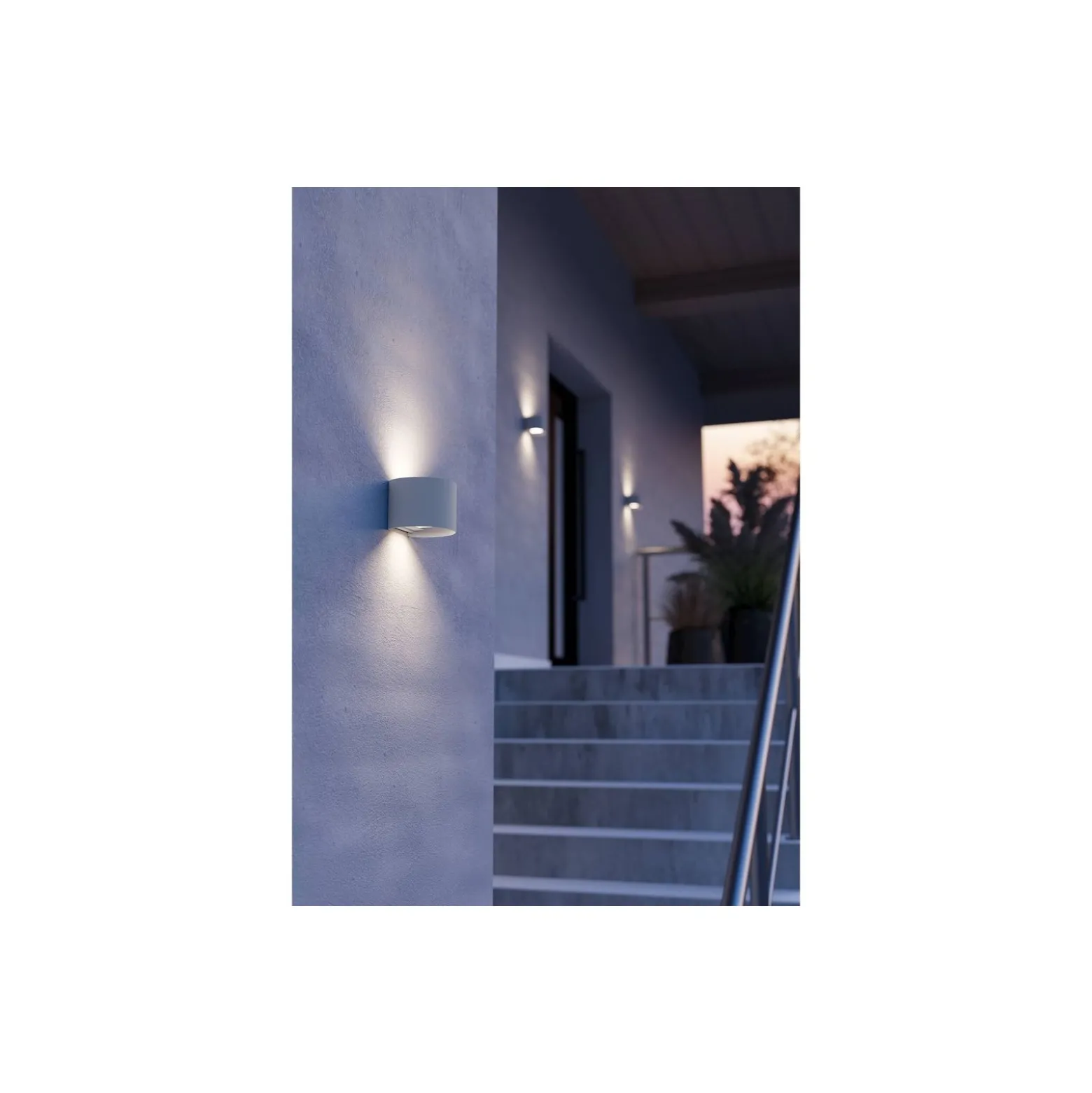 Eglo Vägglampa Calpino 3 Aluminium Vit Up & Down 2W 420lm - 830 Varm Vit | IP54