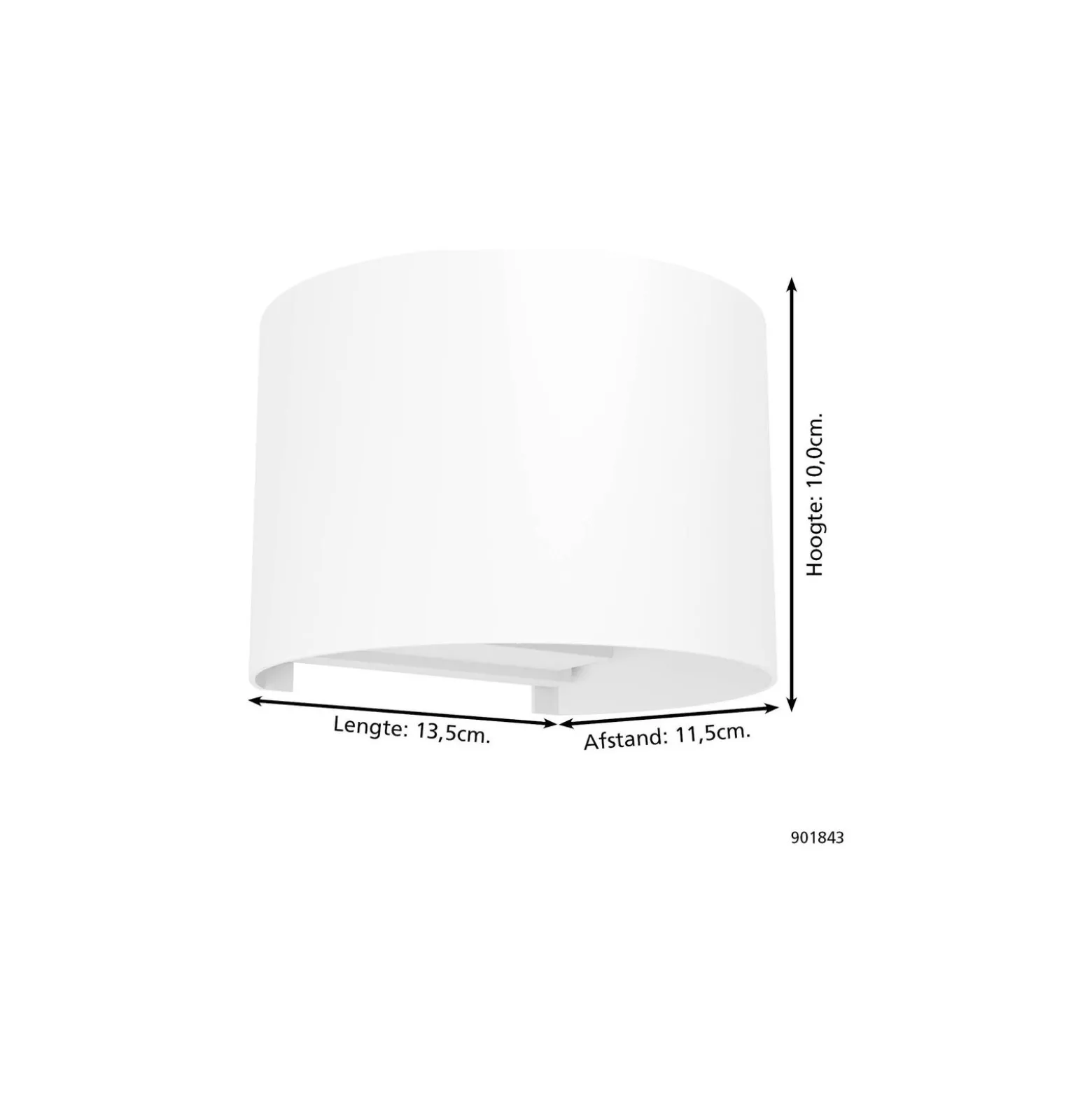 Eglo Vägglampa Calpino 3 Aluminium Vit Up & Down 2W 420lm - 830 Varm Vit | IP54
