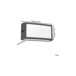 Eglo Vägglampa Camarda Aluminium Antracit 10W 1200lm - 840 Kallvit | IP54