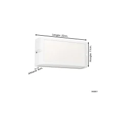 Eglo Vägglampa Camarda Aluminium Vit 10W 1200lm - 840 Kallvit | IP54