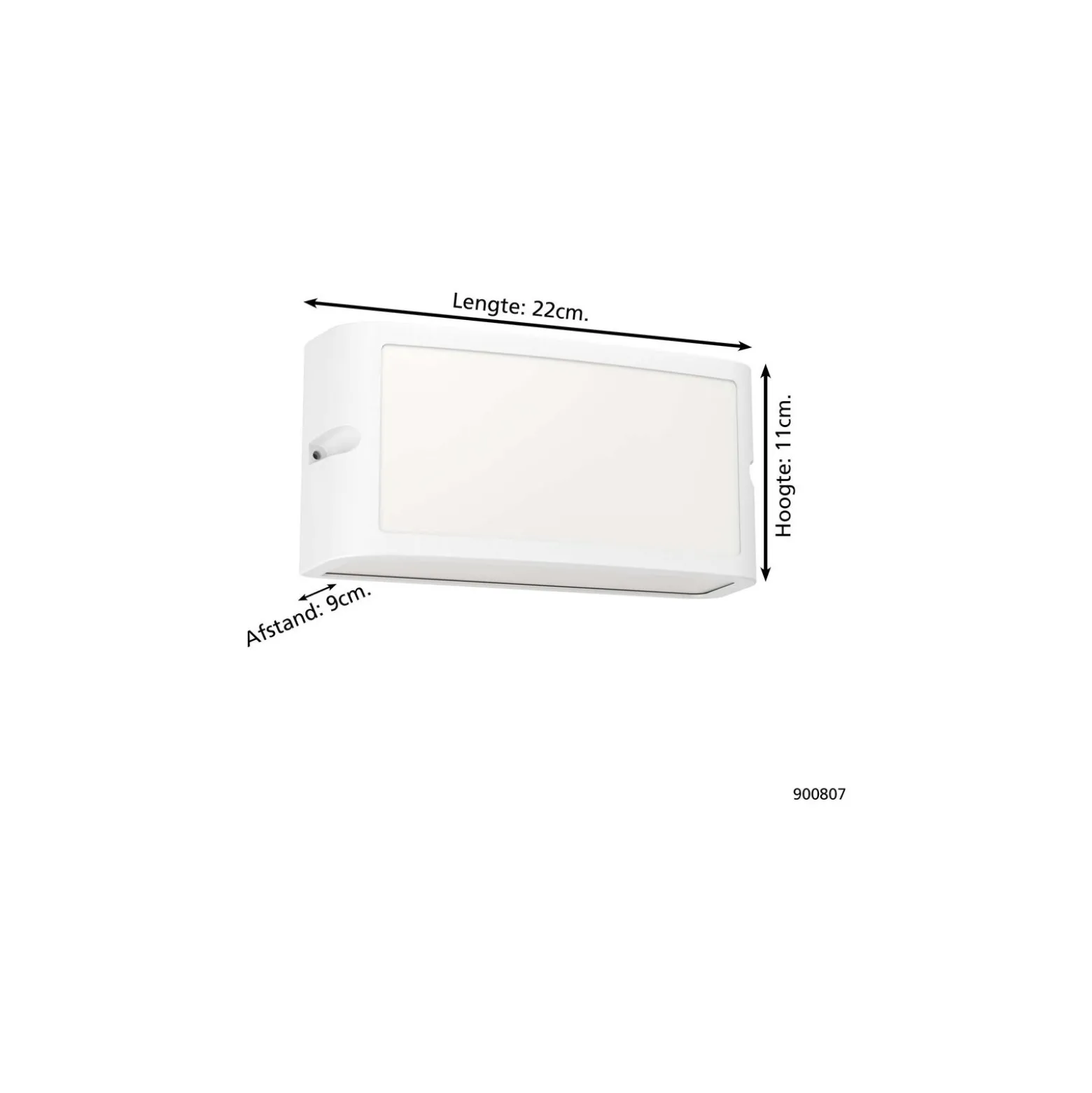 Eglo Vägglampa Camarda Aluminium Vit 10W 1200lm - 840 Kallvit | IP54