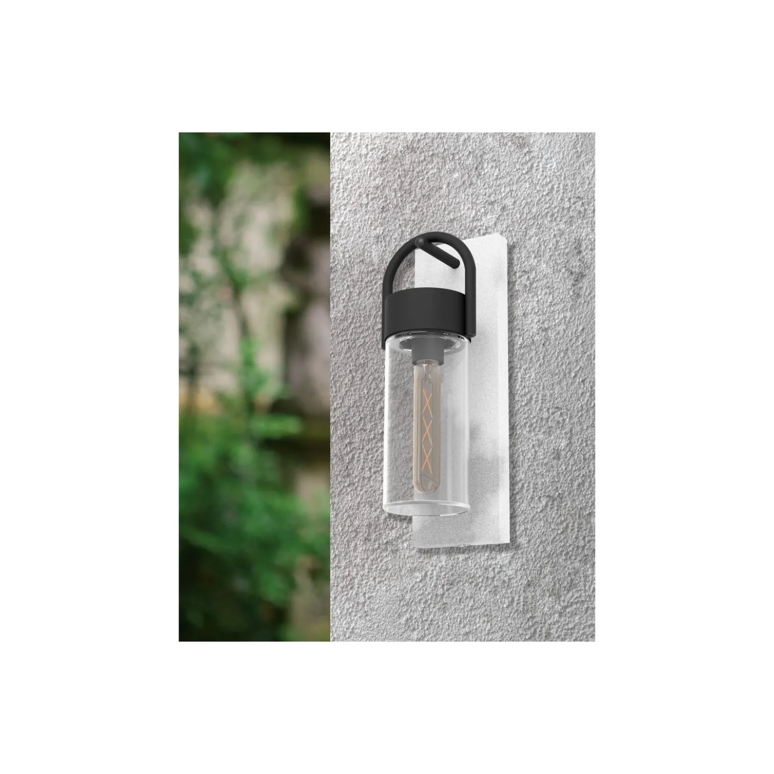Eglo Vägglampa Carraro Stål Grå | IP44 - Passande för 1x E27