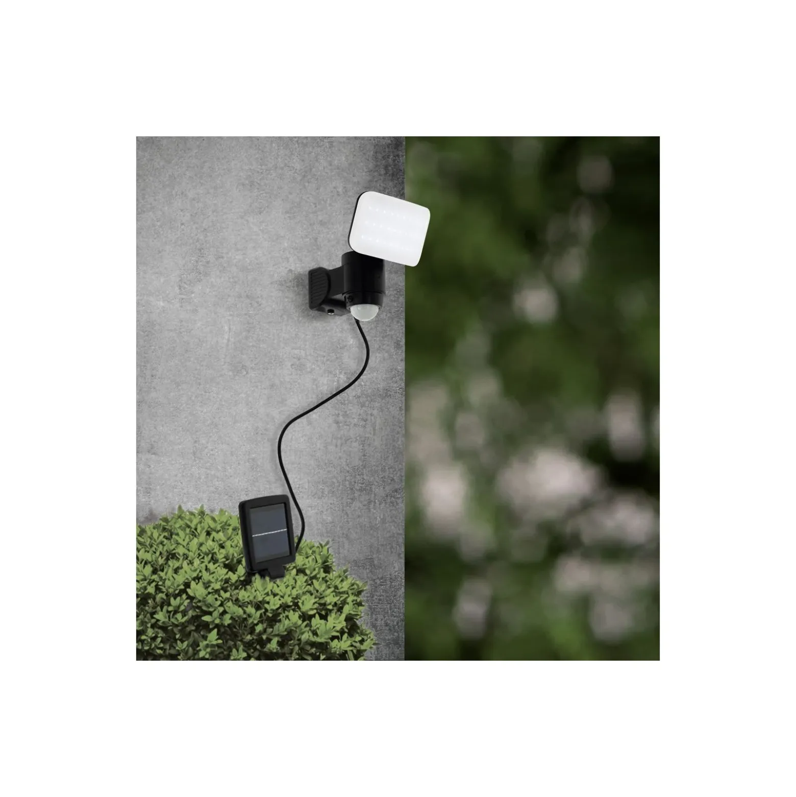 Eglo Vägglampa Casabas Solar Svart 5W 470lm - 865 Dagsljus | IP44