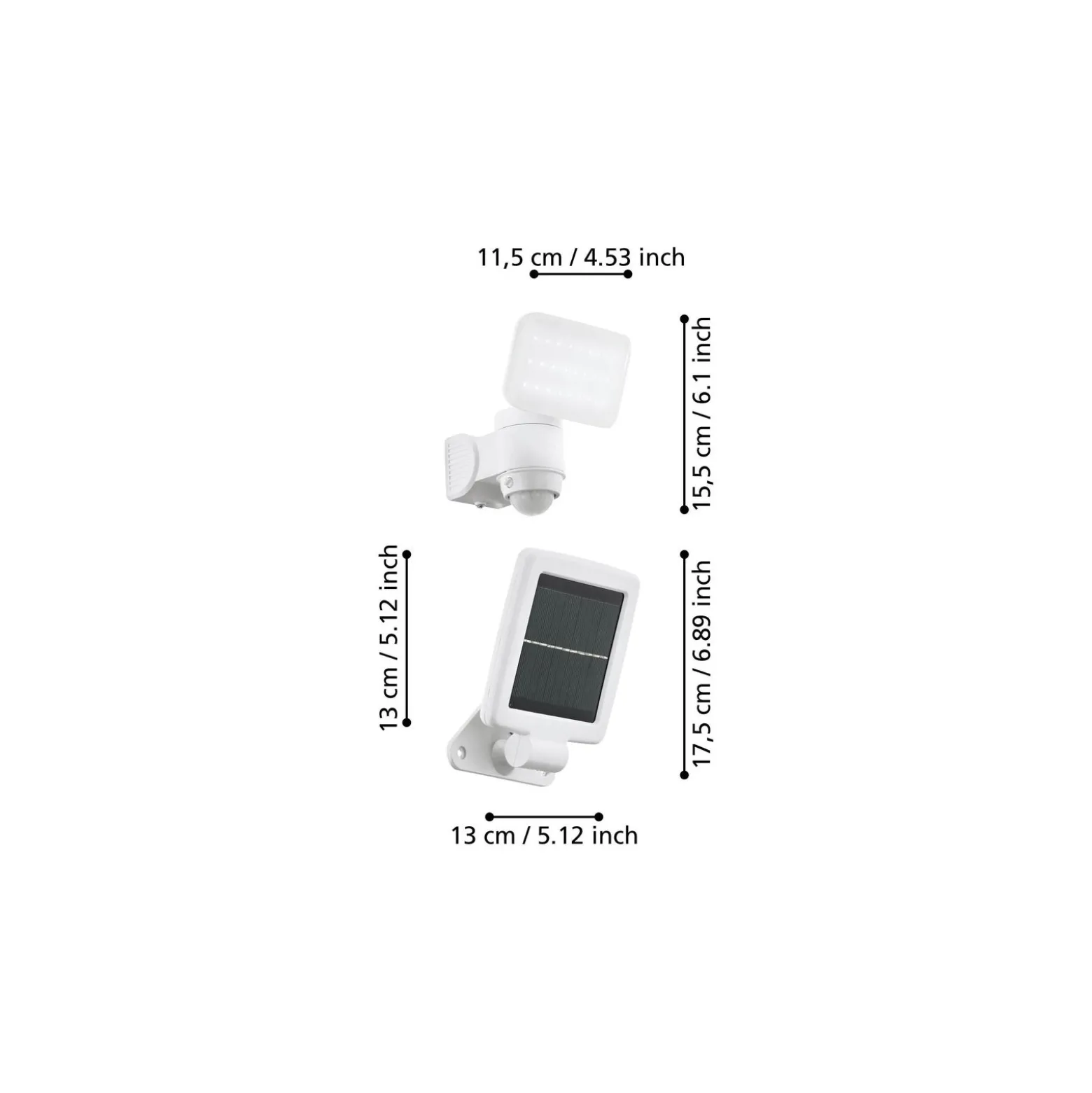 Eglo Vägglampa Casabas Solar Vit 5W 470lm - 865 Dagsljus | IP44