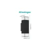 Eglo Vägglampa Castelnuovo Aluminium Svart Up & Down | IP65 - Passande för 1x GU10