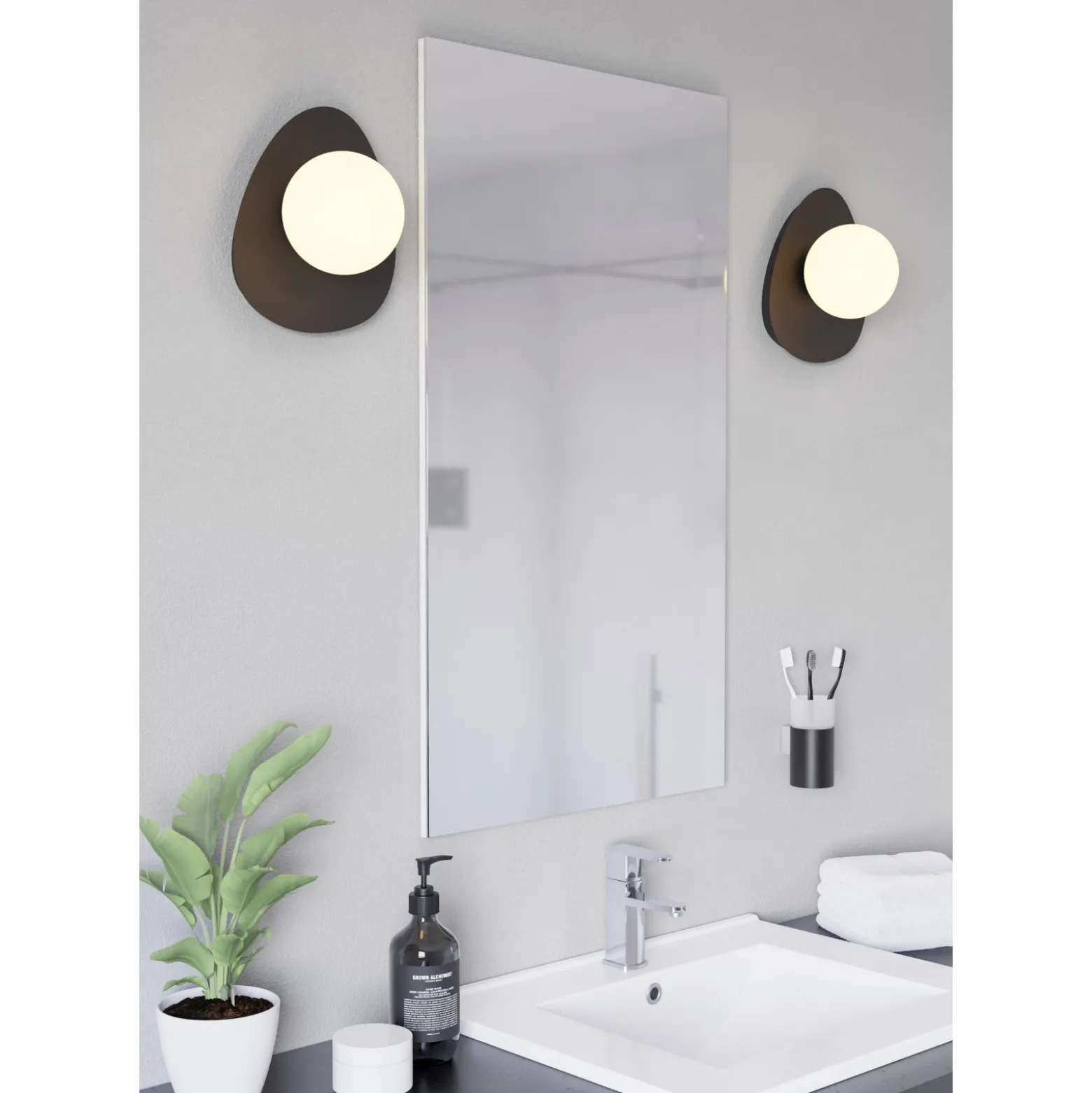 Eglo Vägglampa Castrovido Stål Svart 42W 470lm - 827 Extra Varm Vit | IP44