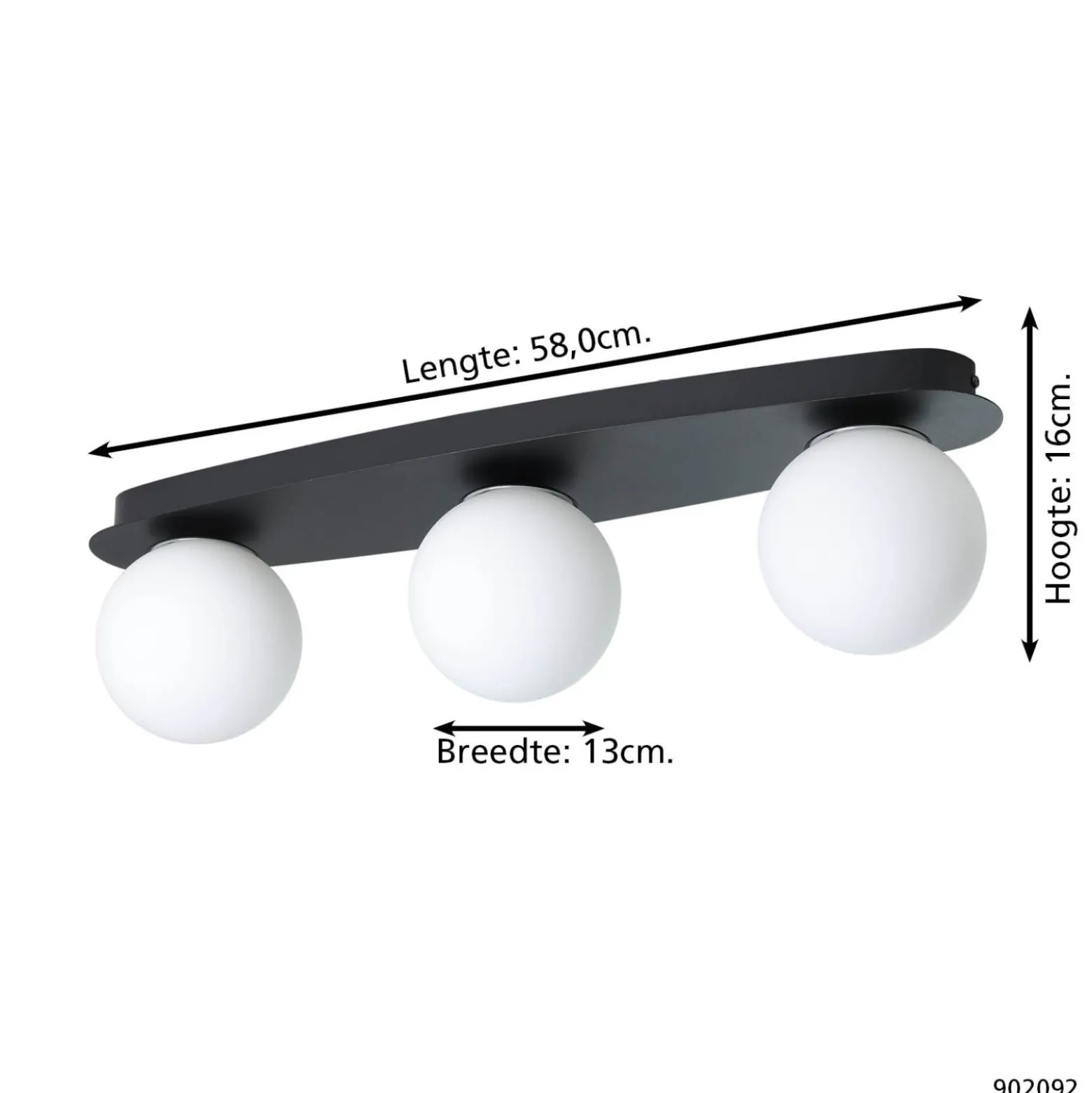 Eglo Vägglampa Castrovido Stål Svart 42W 1410lm - 827 Extra Varm Vit | IP44