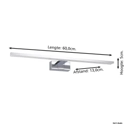 Eglo Vägglampa Conettilla Aluminium Krom 10W 1350lm - 830-865 Justerbar Vit | IP44