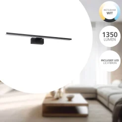 Eglo Vägglampa Conettilla Aluminium Svart 10W 1350lm - 830-865 Justerbar Vit | IP44