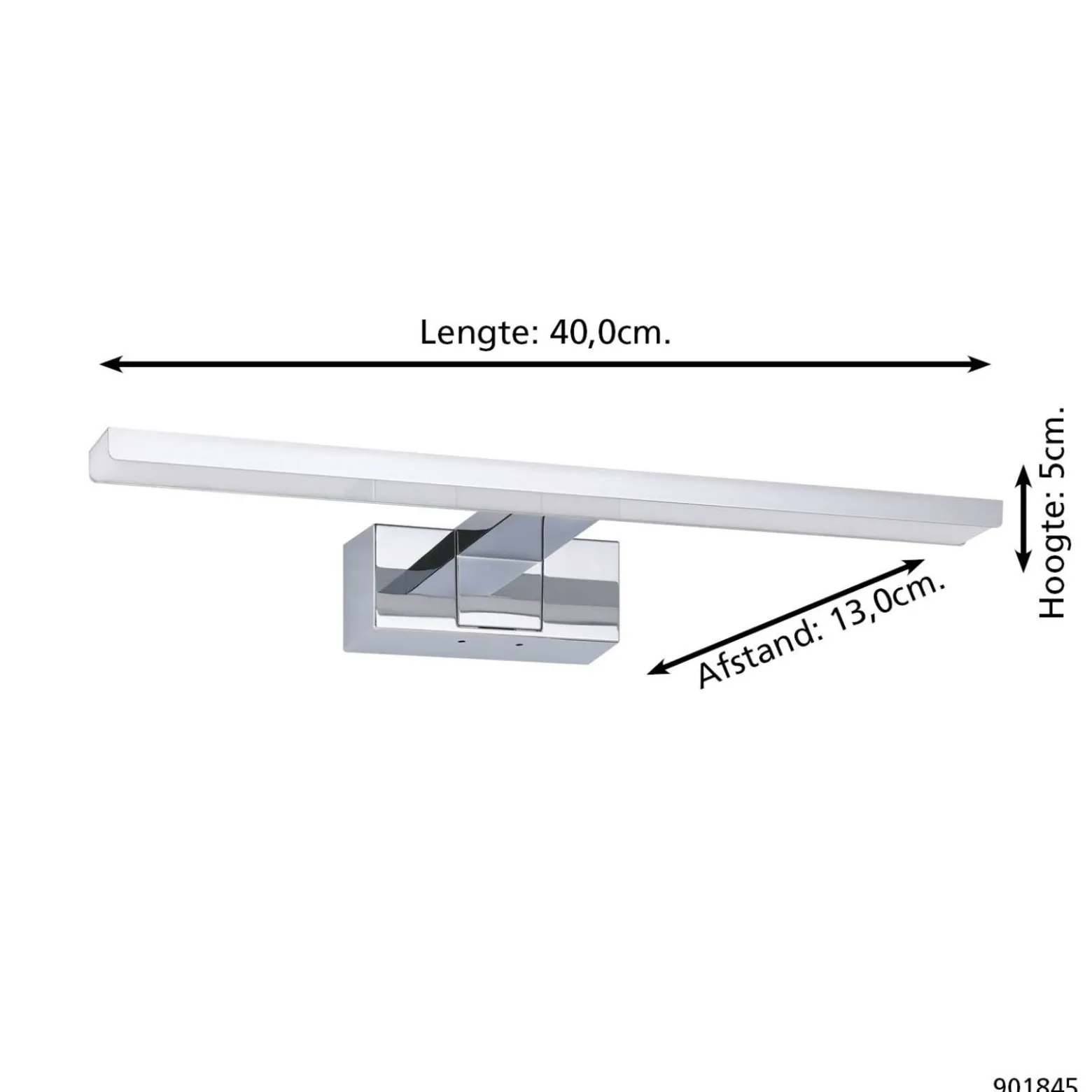 Eglo Vägglampa Conettilla Aluminium Krom 7W 850lm - 830-865 Justerbar Vit | IP44
