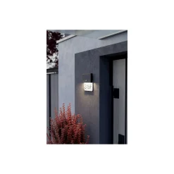 Eglo Vägglampa Conettimara Solar Svart 6W 700lm - 830 Varm Vit | IP44 - Ljussensor
