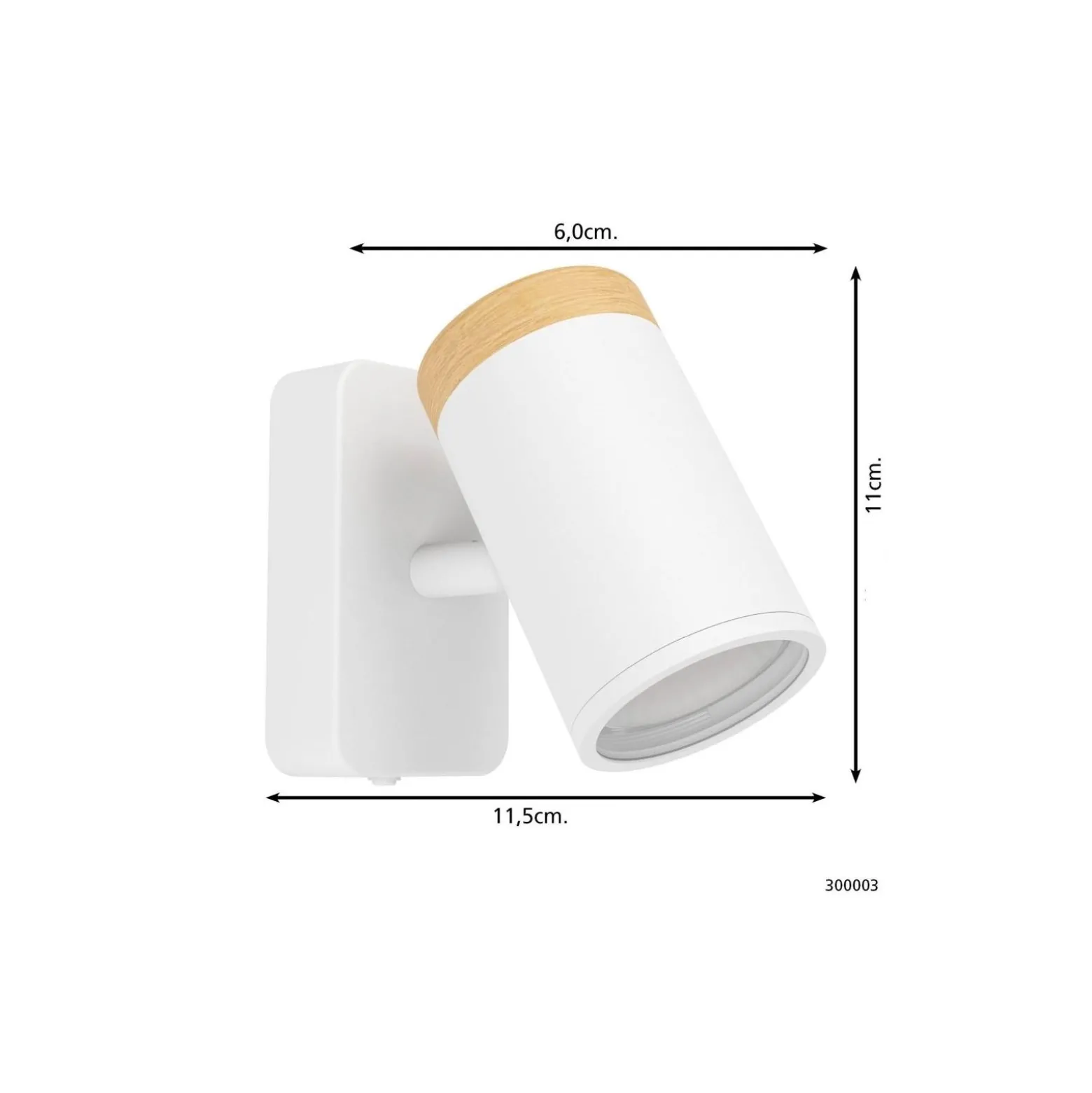 Eglo Vägglampa Consuma Vit, Brun | Passande för GU10