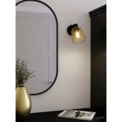Eglo Vägglampa Coslada Stål Svart | Passande För 1x E27