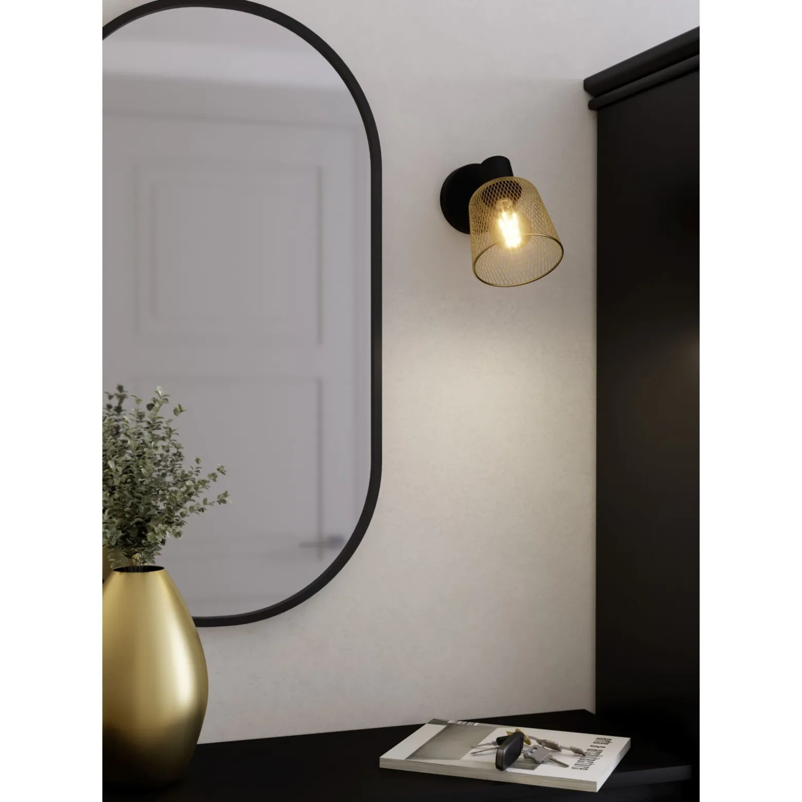 Eglo Vägglampa Coslada Stål Svart | Passande För 1x E27