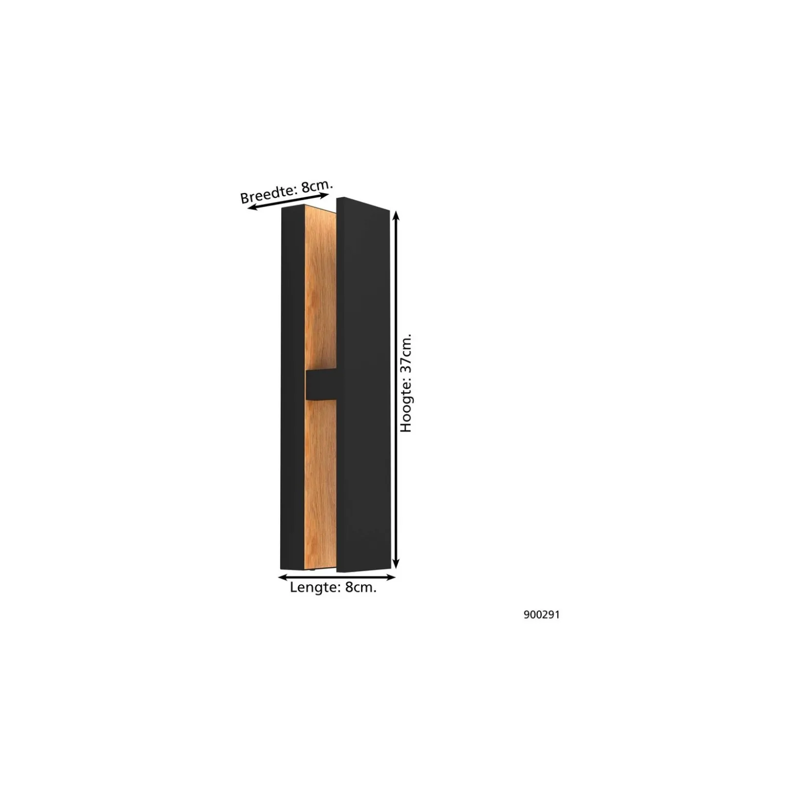 Eglo Vägglampa Costorio Aluminium Svart 11W 1500lm - 830 Varm Vit | IP44