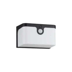 Eglo Vägglampa Croara Solar Svart 7W 800lm - 830 Varm Vit | IP65 - Rörelsesensor