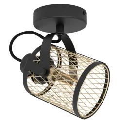 Eglo Vägglampa Dellow Stål Svart | Passande För 1x E27