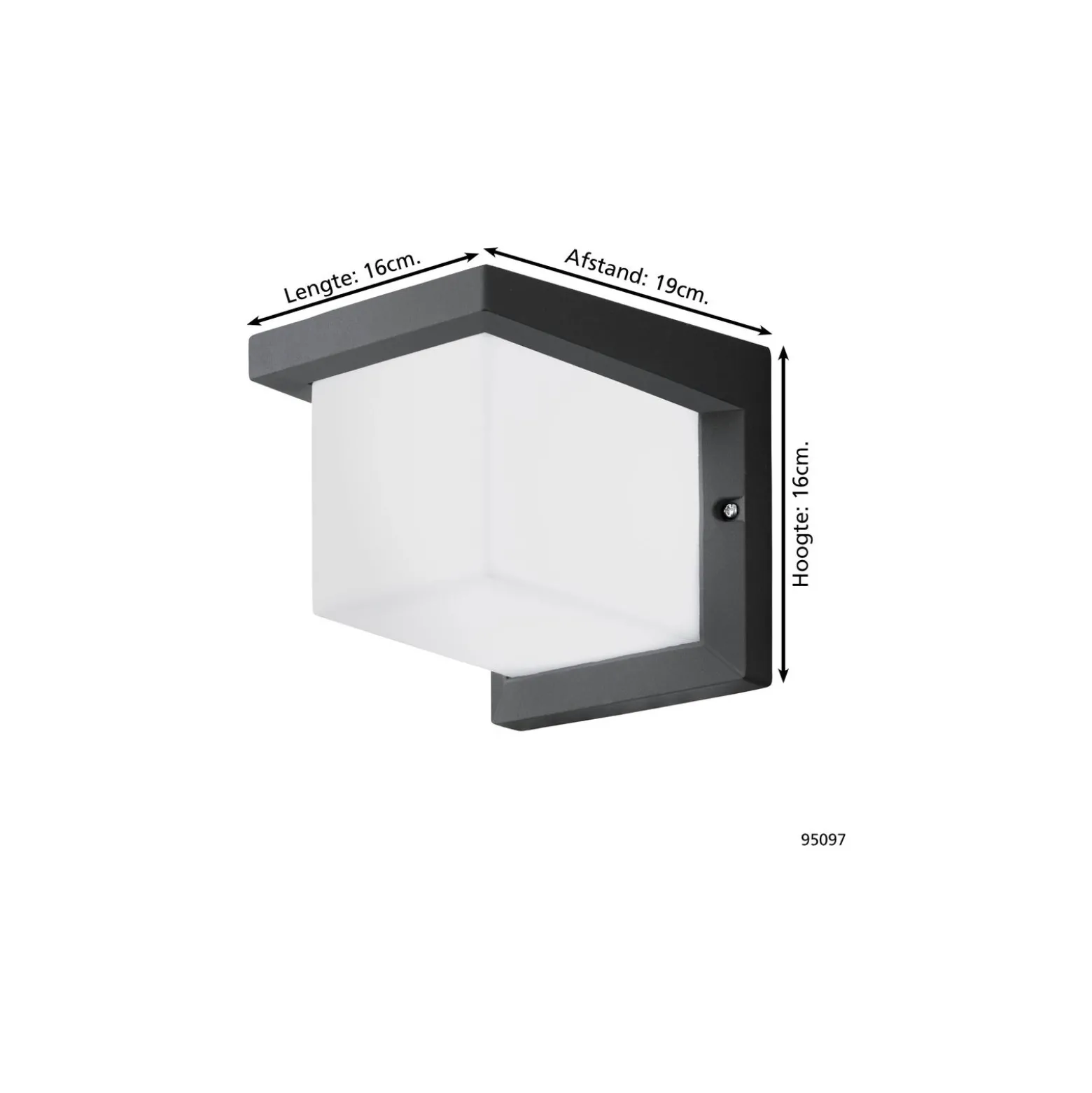 Eglo Vägglampa Desella 1 Aluminium Antracit 10W 1200lm - 830 Varm Vit | IP55