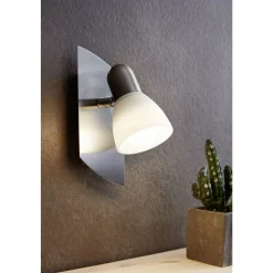 Eglo Vägglampa Enea Stål Vit | Passande För 1x E14