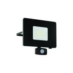 Eglo Vägglampa Faedo 3 Aluminium Svart 53W 5800lm - 850 Kallvit | IP44 - Rörelsesensor