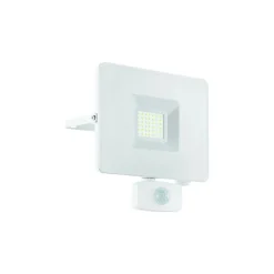 Eglo Vägglampa Faedo 3 Aluminium Vit 31W 3400lm - 850 Kallvit | IP44 - Rörelsesensor