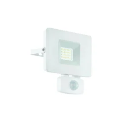 Eglo Vägglampa Faedo 3 Aluminium Vit 21W 2300lm - 850 Kallvit | IP44 - Rörelsesensor