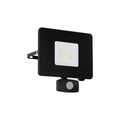 Eglo Vägglampa Faedo 3 Aluminium Svart 31W 3400lm - 850 Kallvit | IP44 - Rörelsesensor
