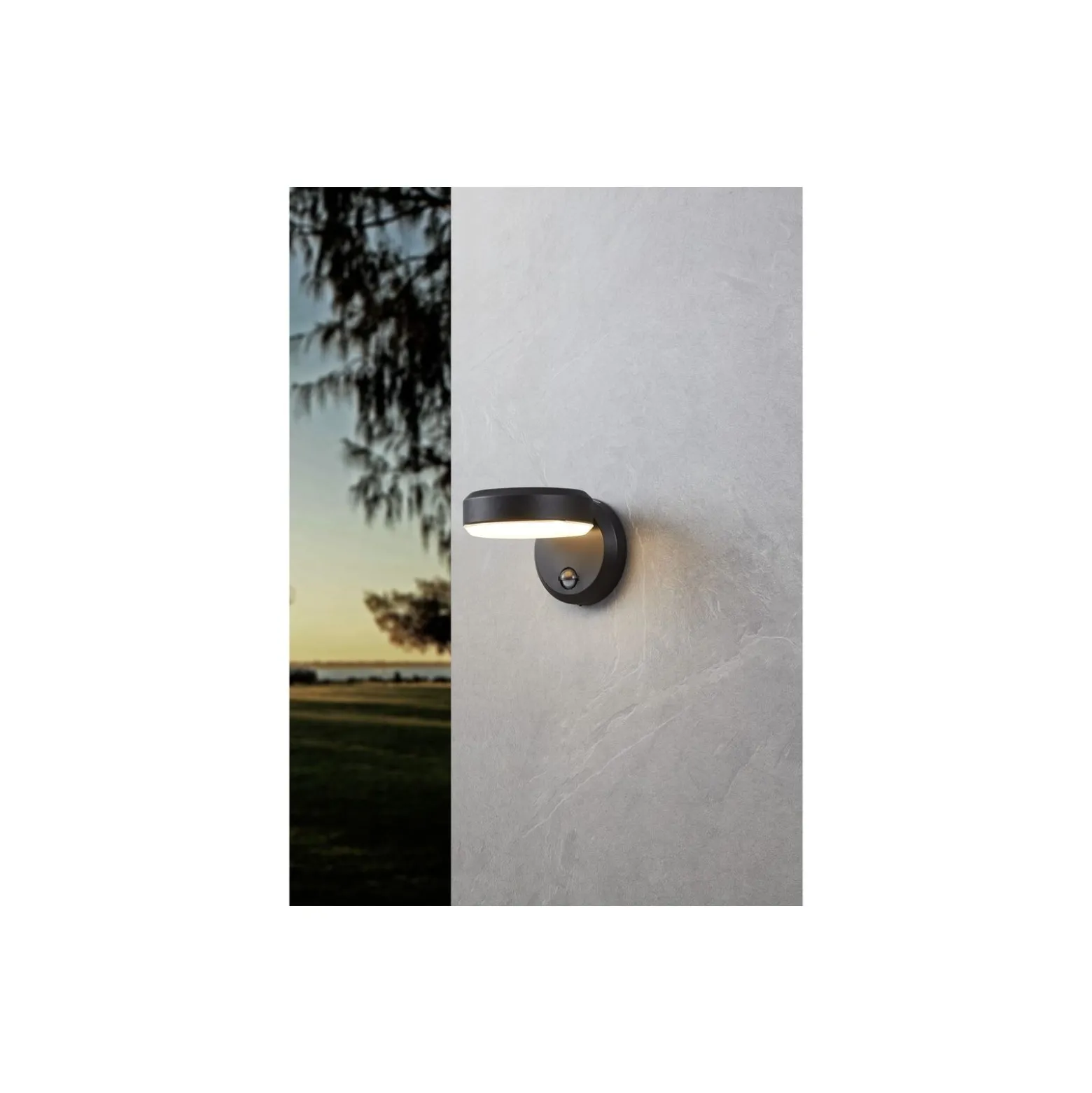 Eglo Vägglampa Fornaci Stål Svart 3W 320lm - 830 Varm Vit | IP65 - Rörelsesensor