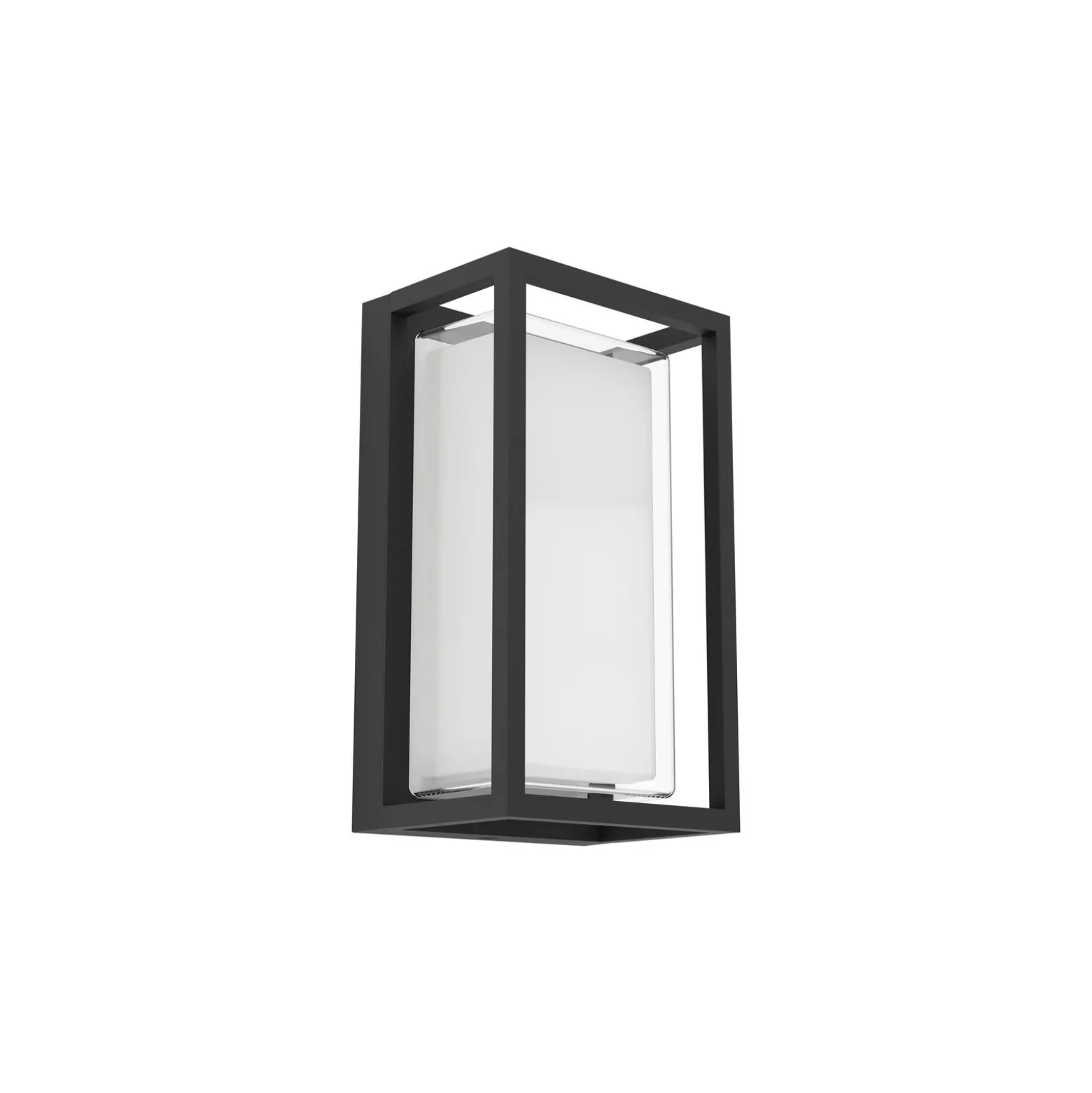 Eglo Vägglampa Genovese Aluminium Svart 10W 1050lm - 865 Dagsljus | IP65 - Rörelsesensor
