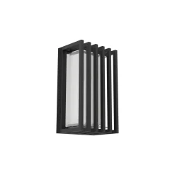 Eglo Vägglampa Genovese Aluminium Svart 10W 1050lm - 865 Dagsljus | IP65 - Rörelsesensor