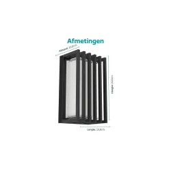 Eglo Vägglampa Genovese Aluminium Svart 10W 1050lm - 865 Dagsljus | IP65