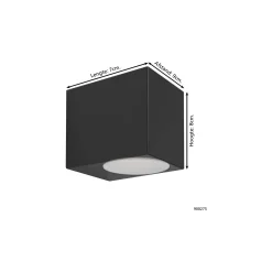 Eglo Vägglampa Jabaga Svart 4W 400lm - 830 Varm Vit | IP44