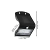Eglo Vägglampa Lamozzo Solar Svart 3W 440lm - 830-840 CCT | IP54 - Rörelse- och Ljussensor