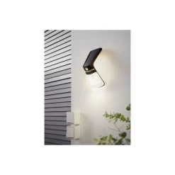 Eglo Vägglampa Lamozzo 1 Solar Svart 2W 264lm - 830-840 CCT | IP44 - Rörelse- och Ljussensor