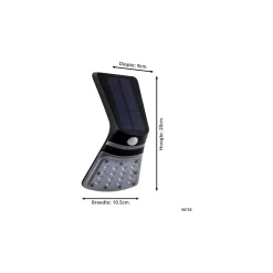 Eglo Vägglampa Lamozzo 1 Solar Svart 2W 264lm - 830-840 CCT | IP44 - Rörelse- och Ljussensor