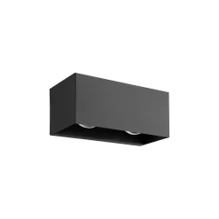 Eglo Vägglampa Lesmo Aluminium Svart 2W 390lm - 830 Varm Vit | IP54
