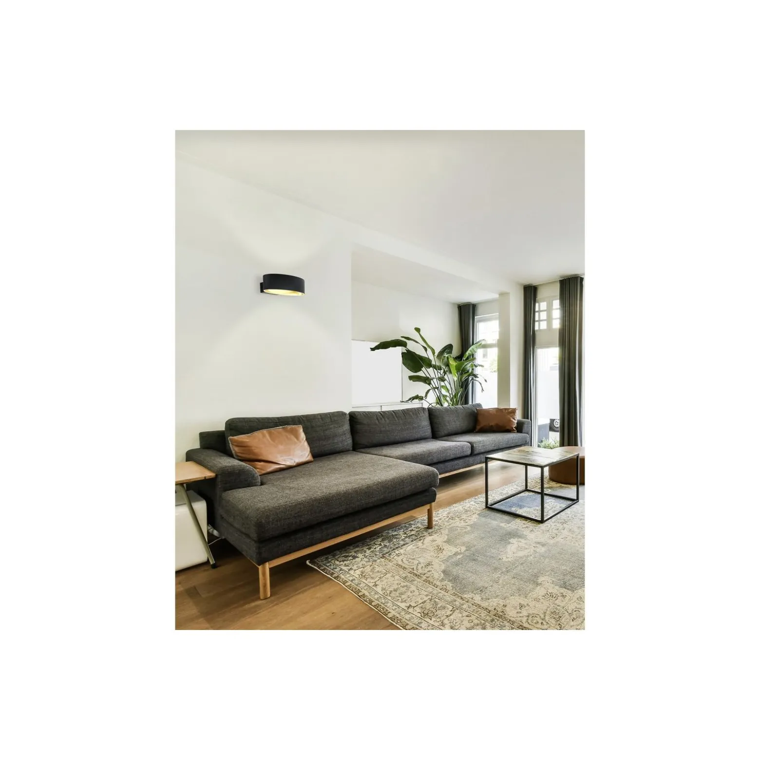 Eglo Vägglampa Maccacari Aluminium Stål Svart Guld 10W 1300lm - 830 Varm Vit | IP20