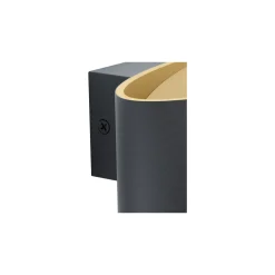 Eglo Vägglampa Maccacari Aluminium Stål Svart Guld 10W 1300lm - 830 Varm Vit | IP20