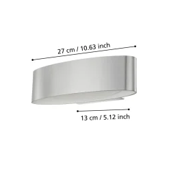Eglo Vägglampa Maccacari Aluminium Stål Vit 10W 1300lm - 830 Varm Vit