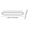 Eglo Vägglampa Macchioni Stål Plast Vit 12W 1560lm - 840 Kallvit