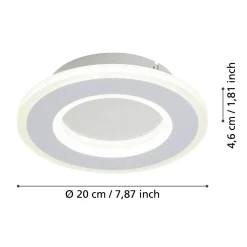 Eglo Vägglampa Macchioni Stål Plast Vit 12W 1560lm - 840 Kallvit