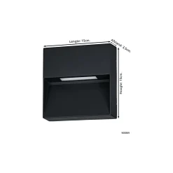 Eglo Vägglampa Maruggio Aluminium Svart 4W 520lm - 830-840-850-865 CCT | IP65