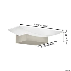 Eglo Vägglampa Metrass Aluminium 56W 680lm - 830 Varm Vit