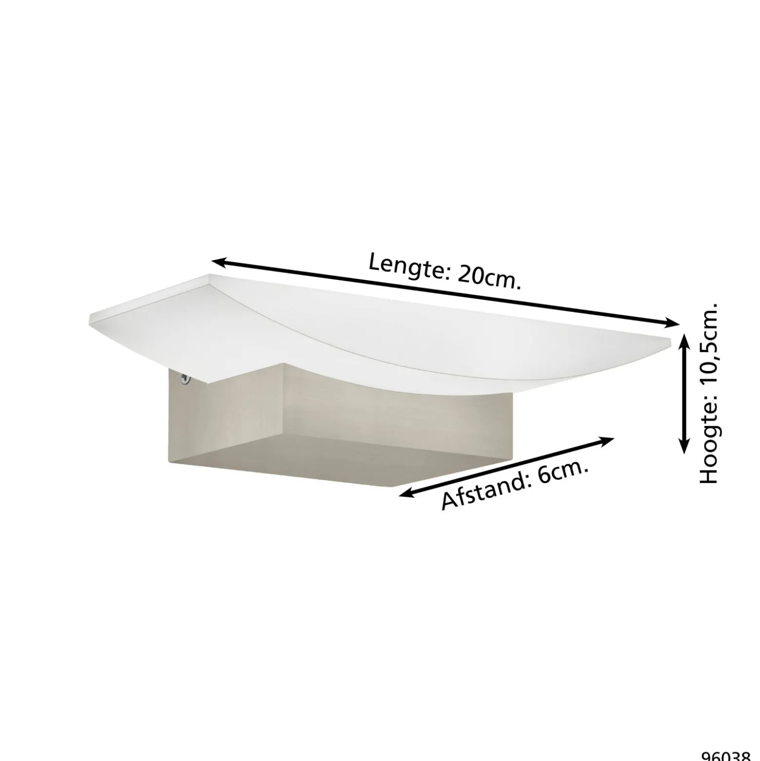 Eglo Vägglampa Metrass Aluminium 56W 680lm - 830 Varm Vit
