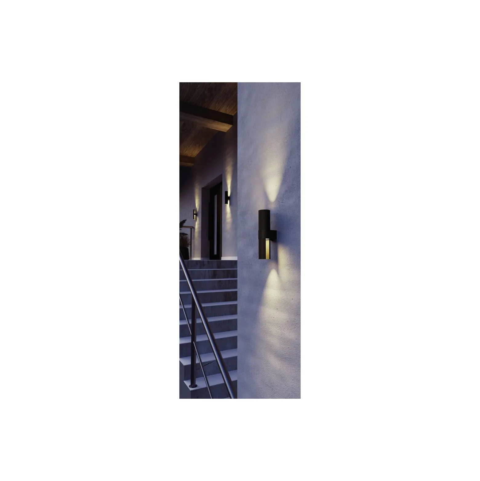 Eglo Vägglampa Montelauro Aluminium Svart Up & Down 7W 800lm - 865 Dagsljus | IP65
