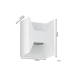 Eglo Vägglampa Morino Utomhus Aluminium Vit Up & Down 5W 460lm - 830 Varm Vit