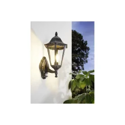 Eglo Vägglampa Navedo Aluminium Svart | IP44 - Passande för 1x E27 - Rörelsesensor
