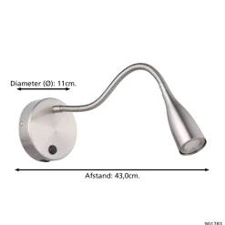 Eglo Vägglampa Olivandino 1 Stål 38W 320lm - 830 Varm Vit